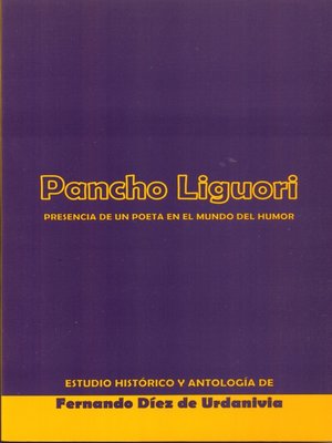 cover image of PANCHO LIGUORI. Presencia de un poeta en el mundo del humor